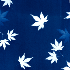 Carnet "L'automne bleu" Couverture papier d'art