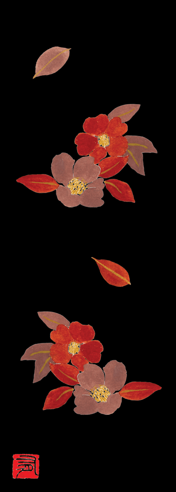 Marque-page Fleurs d'hiver