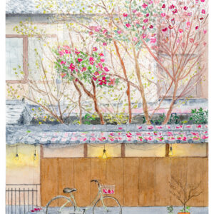 édition d'art Aquarelle "Les derniers camélias"