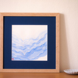 Aquarelle originale "Echos des montagnes n°2"