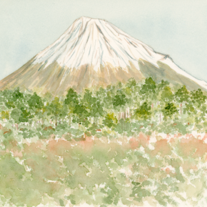 Atelier aquarelle Mont Fuji